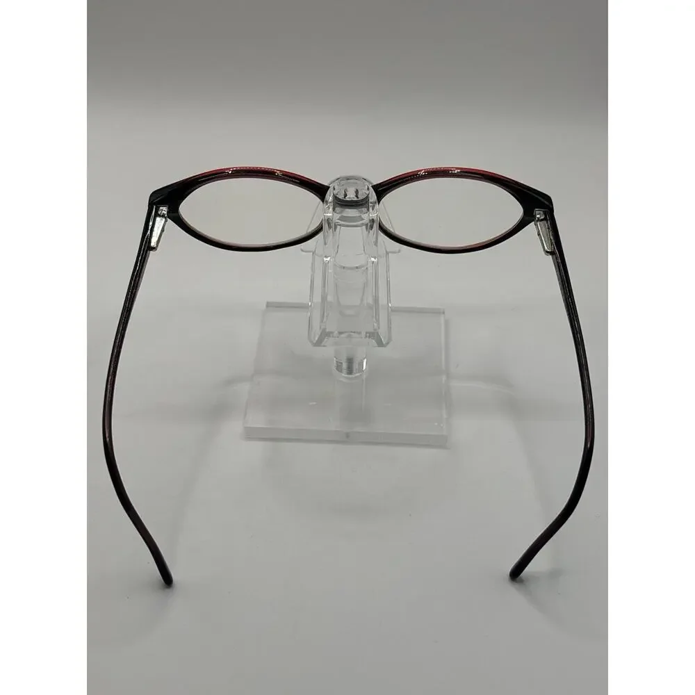 Vintage Marchon Eyeglasses Black Red Cat Eye Frame Italy 140mm Women's